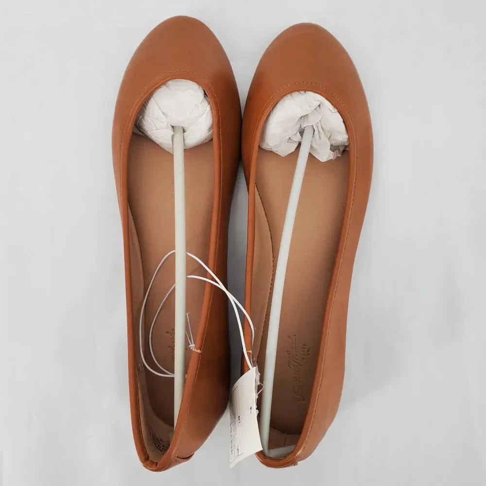 Universal Thread Ballet Flats‎ Everly Cognac Womens 6.5 New